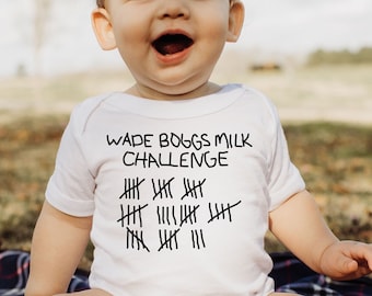Always Sunny in Philadelphia Unisex ONESIE® brand Wade Boggs Milk Challenge gift funny IASIP baby shower  bodysuit