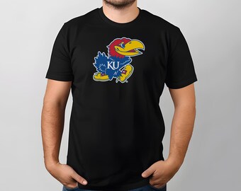 Jayhawk | Licensed KU ® | Fleece Sweatshirt or Short Sleeve T-Shirt | Soft! | the University of Kansas Jayhawks | Adult Tee Shirt
