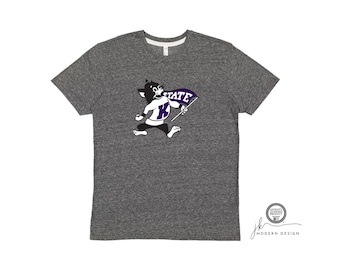 K-State Vintage Willie Shirt | Super soft! | KSU | LICENSED | Kansas State University Wildcats | KState | Kids & Adult Tee | Old Mascot