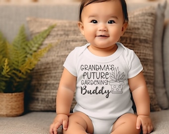 Grandma's Future Gardening Buddy | Gerber ONESIE® brand Plant Lover Baby 0-3, 6-9, 3-6 months baby Baby Shower Gift Bodysuit | Grandchild