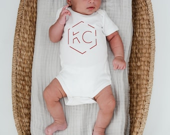 MADE IN KC Kansas City Arrowhead Gerber onesie® brand unisex 0-24 months baby shower gift bodysuit Football