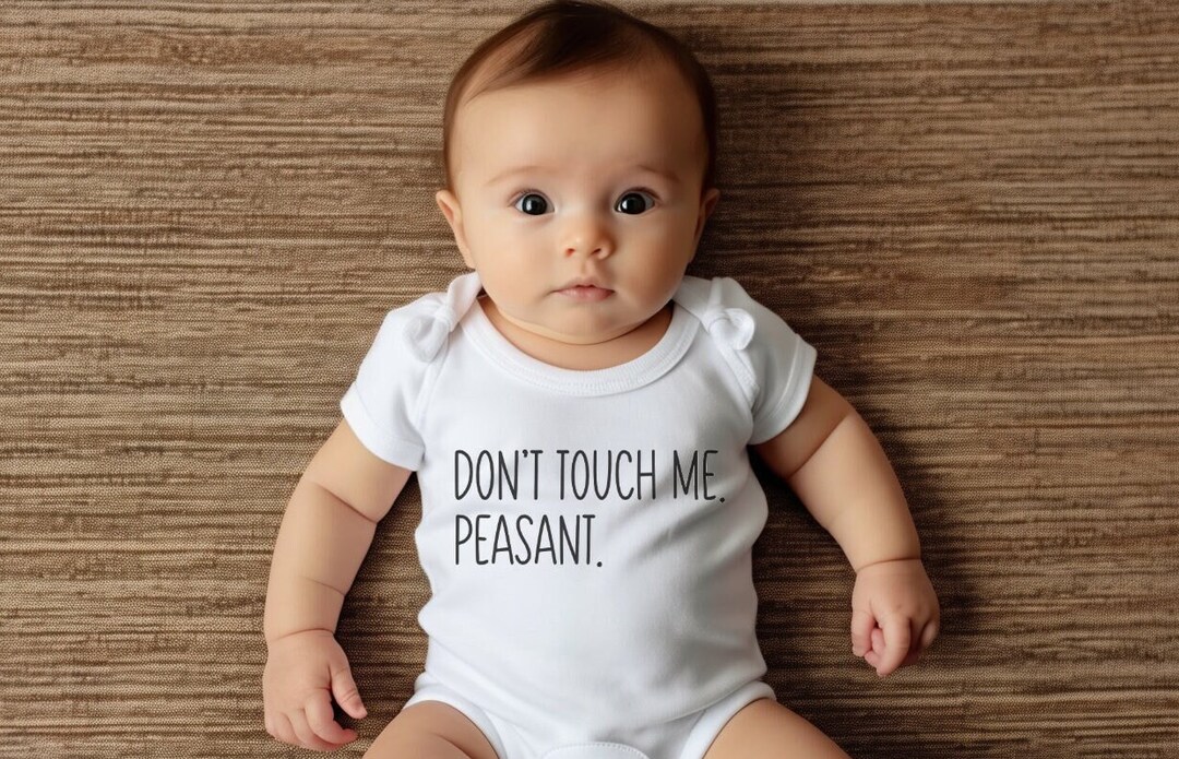 Newborn Short Sleeve Onesies Girl Doqoseshy Dont Touch Me Peasant Baby Outfit Boys Girls Romper Short Sleeve Sleeveless Long Sleeve Bodysuit Customized Baby Onesies