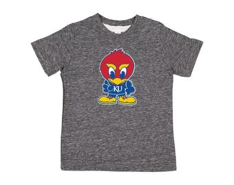 Baby Jay | Licensed KU ® | Sweatshirt & Short Long Sleeve T-Shirt | Soft! | the University of Kansas Jayhawks | Kids Youth Toddler Tee