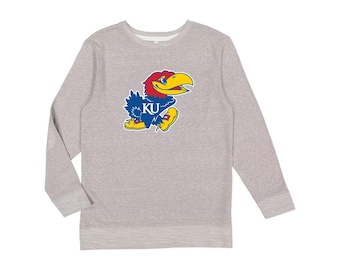 Jayhawk | Licensed KU ® | Fleece Sweatshirt or Short Sleeve T-Shirt | Soft! | the University of Kansas Jayhawks | Adult Tee Shirt