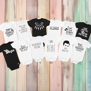 Multipack Buy More Save More ULTIMATE Schitt's Creek Baby Shower / Sprinkle Decor / Gift Gerber ONESIE® brand bebe ew david image 2