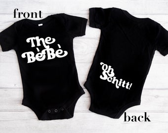 The bebe ONESIE® brand 0-3, 3-6 & 6-9 months Schitt's Creek baby shower / sprinkle gift Moira Alexis Rose bodysuit unisex ew, david