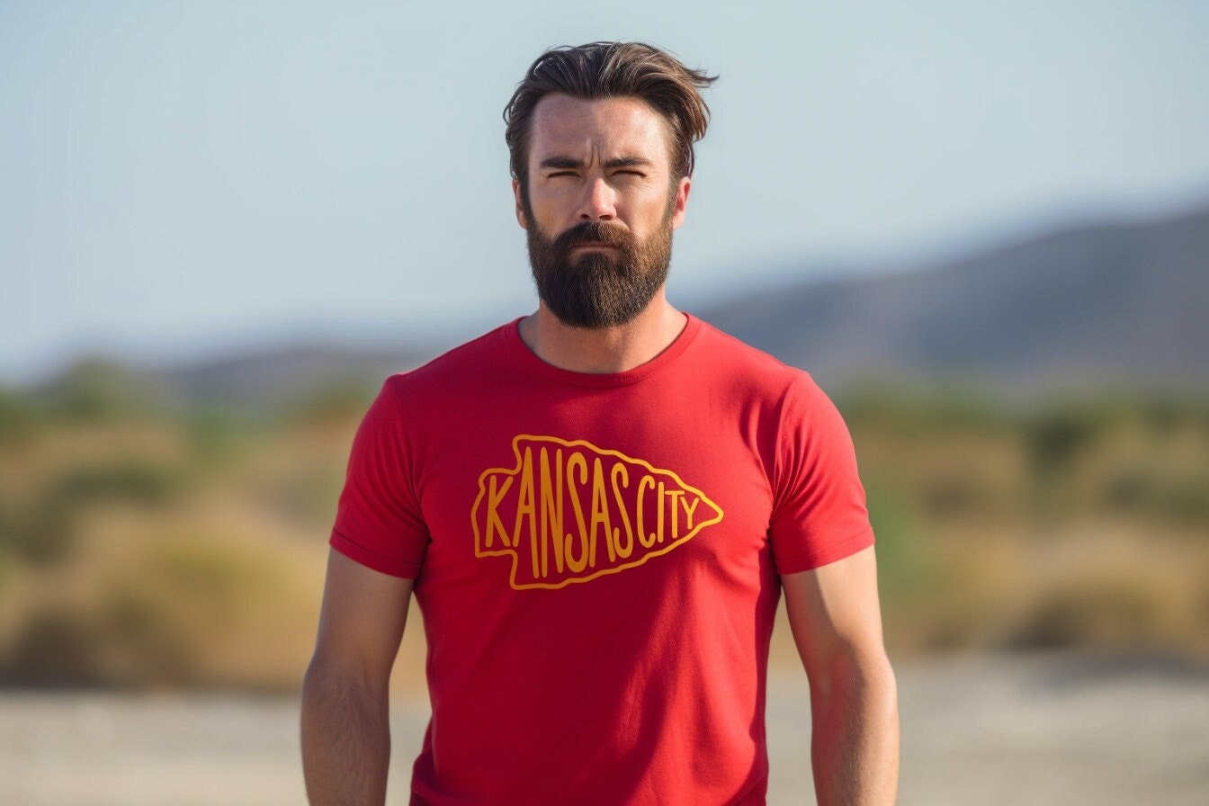Pick Arrowhead Color Kansas City Red T-Shirt or Sweatshirt | Made here in KC! | Perfect for Game Day! | Soft!