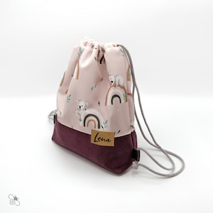 Turnbeutel aus wasserabweisendem Outdoorstoff mit Koala-Print, personalisiert, gefüttert / zwei Größen / eigenes Design
