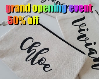 personalized gifts, Birthday, group gift, Bridal Shower or Anniversary gift, pencil case makeup bag- gifts for holidays -Zipper pouches