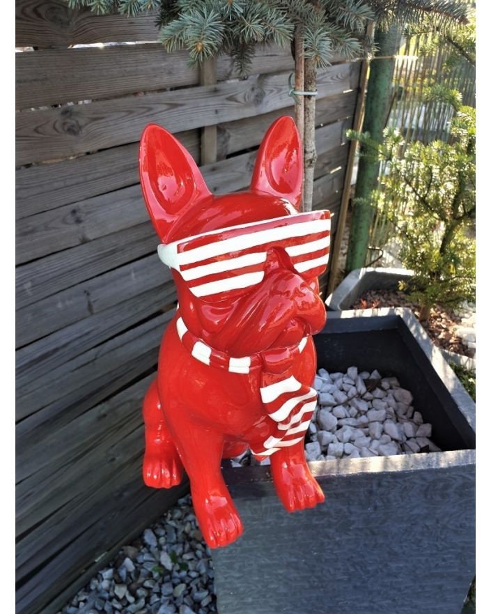 French bulldog outdoor decor for yard art. Front door decor Etsy