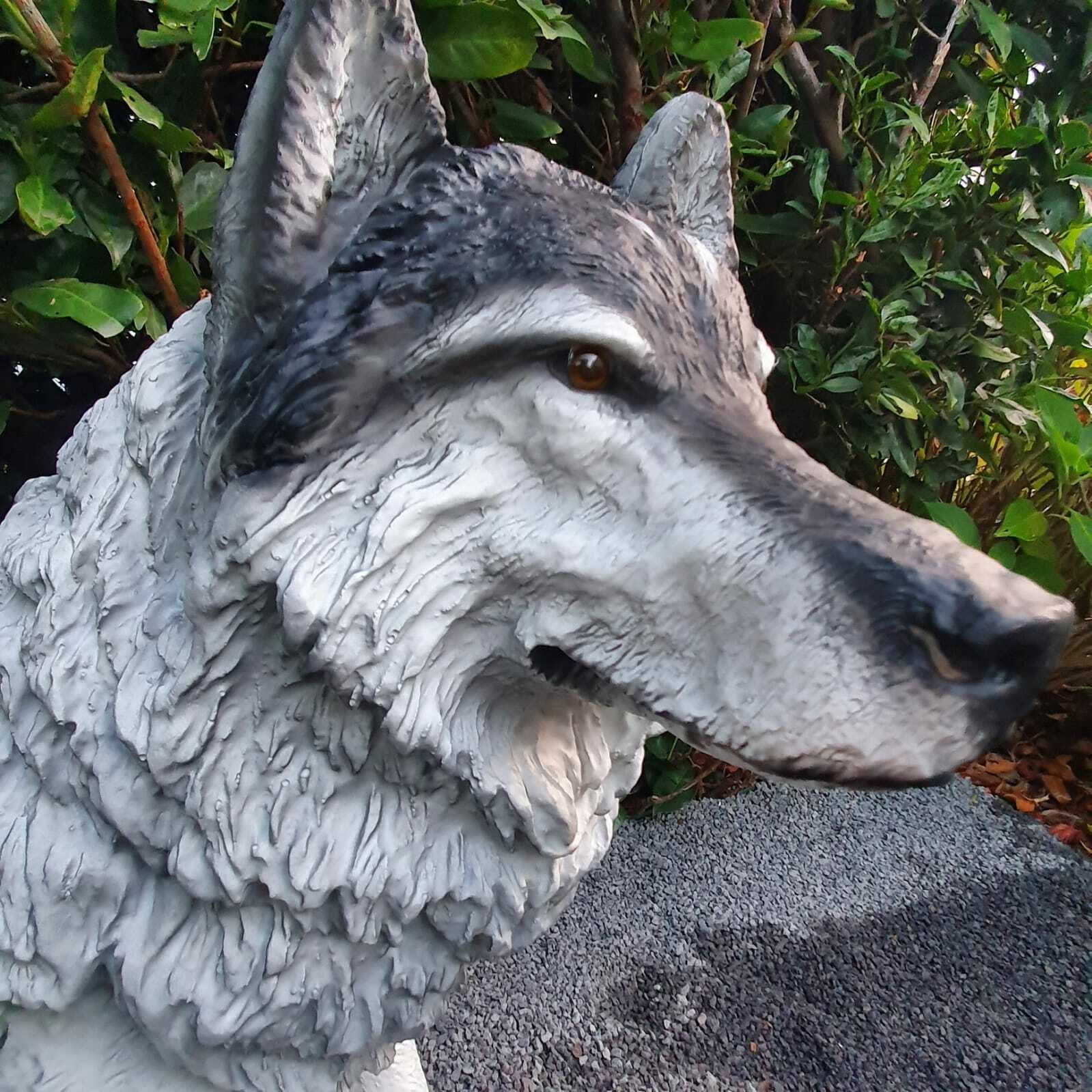 Wolf Statue Stein für Wildtiere Outdoor Dekor. Graue Etsy
