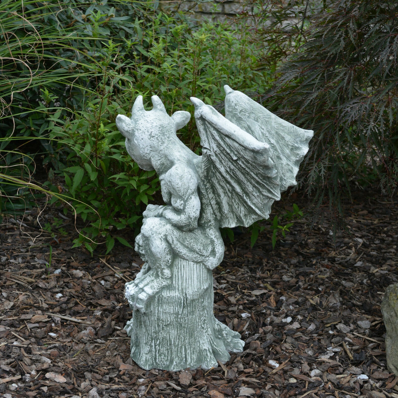 Garden statue of a gothic resin Gargoyle outdoor for unique Etsy