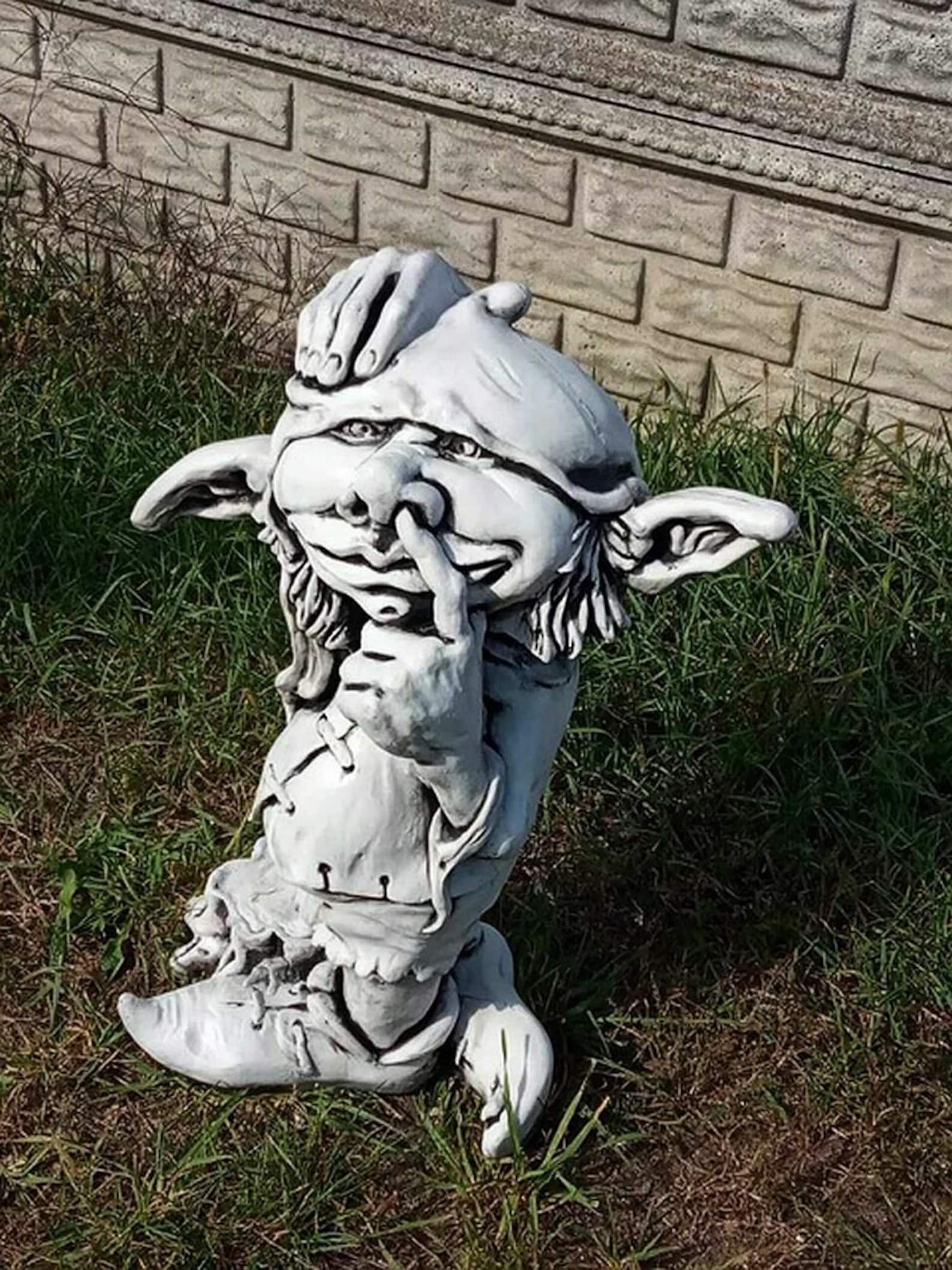 Lawn sculptures of weird Troll for your porch decor. Norwegian Etsy