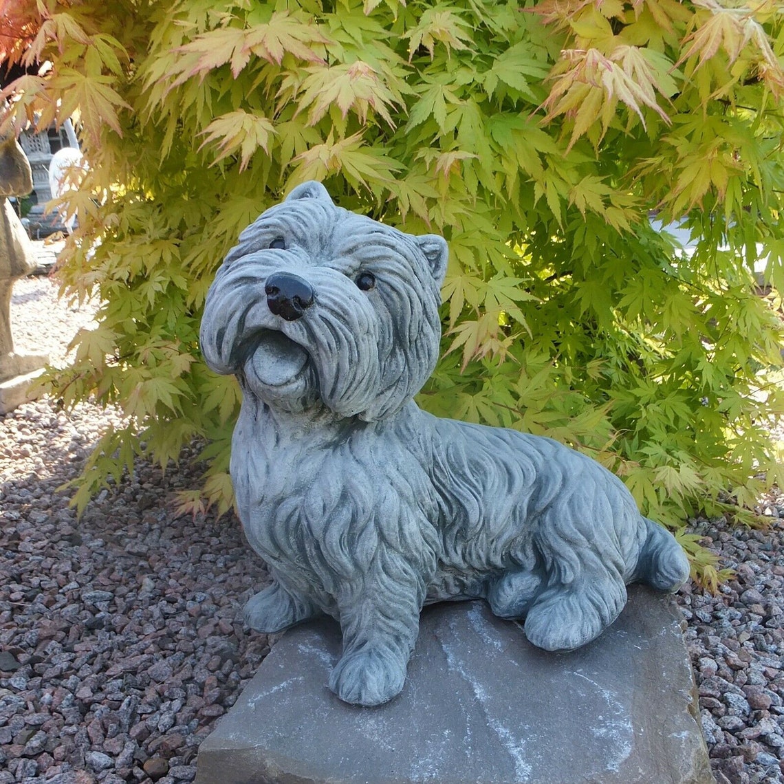 Westie garden statue for your porch. West highland terrier Etsy