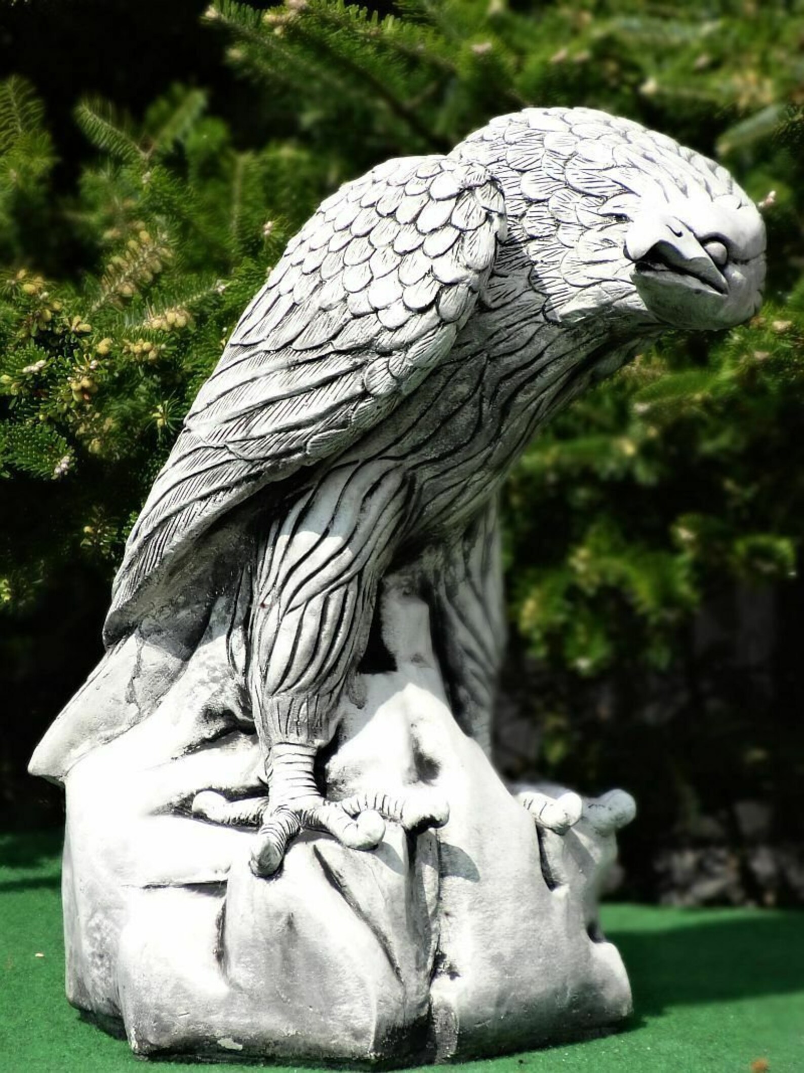 Golden eagle garden statue indoor for your bird yard art. Etsy