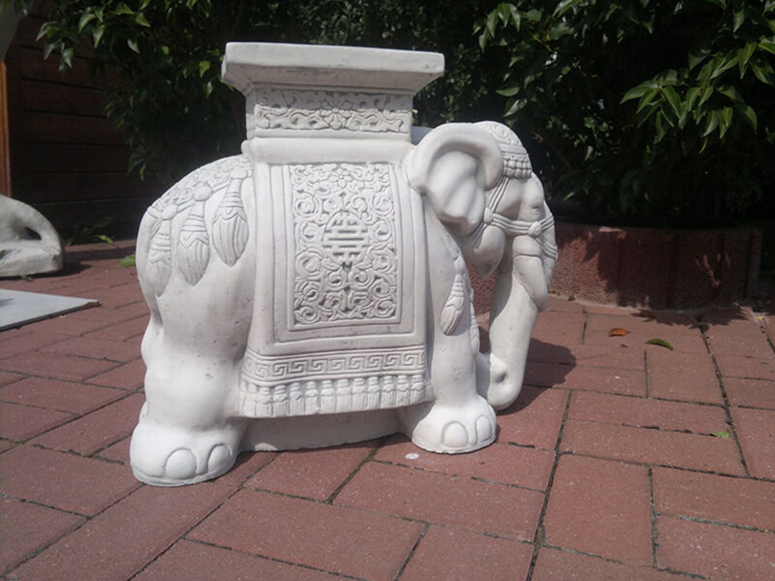 Plant stand elephant statue for asian decor. Resin elephant Etsy