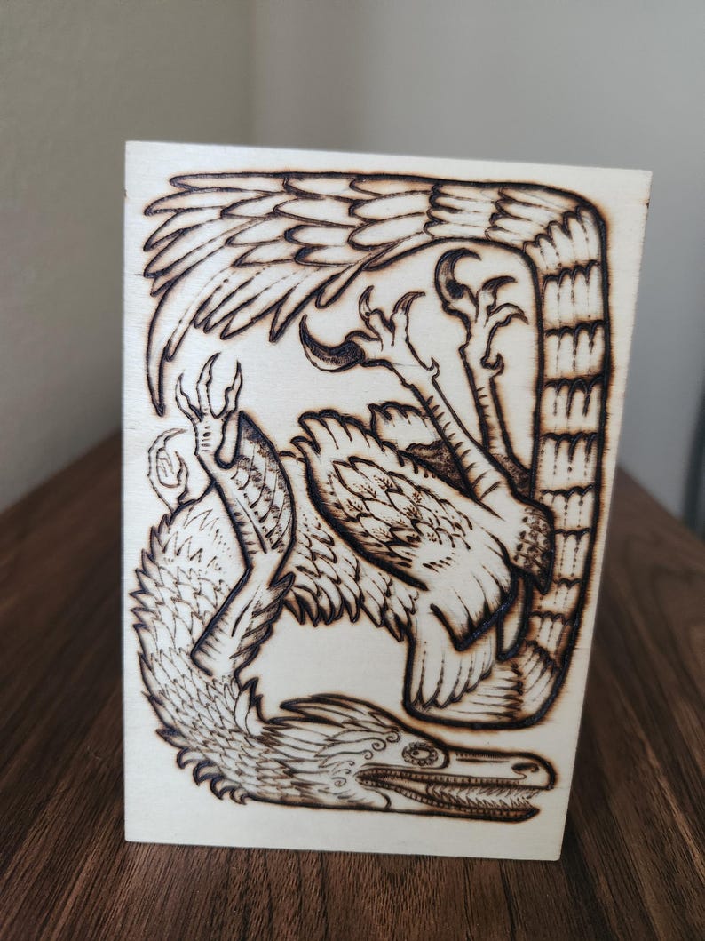 Pyrographics Figure Velociraptor, Dinosaur Pyrography/wood-burning Art Print, Illustration ...