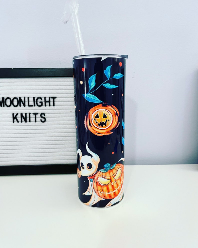 The nightmare before Christmas Zero tumbler|Zero tumbler| jack skellington nightmare before christmas inspired Stainless Steel Tumbler| image 4