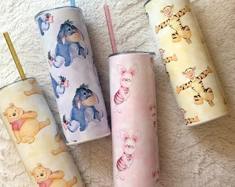Winnie the Pooh Tumbler | Sublimated Stainless Steel Coffee Tumbler