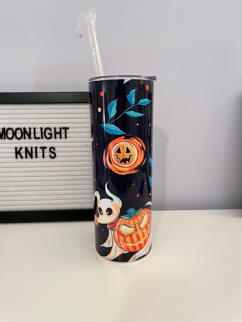 The nightmare before Christmas Zero tumbler|Zero tumbler| jack skellington nightmare before christmas inspired Stainless Steel Tumbler| image 3