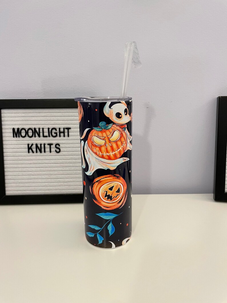 The nightmare before Christmas Zero tumbler|Zero tumbler| jack skellington nightmare before christmas inspired Stainless Steel Tumbler| image 2