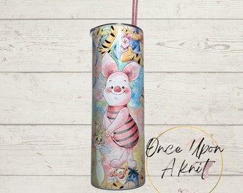 Winnie the Pooh Tumbler | Piglet 20oz Stainless Steel Coffee Cup
