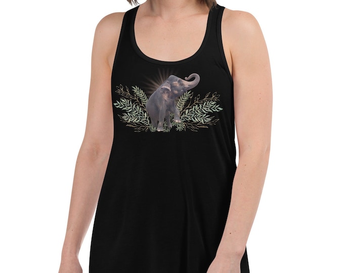 Elephants In Nature Women's Flowy Racerback Tank