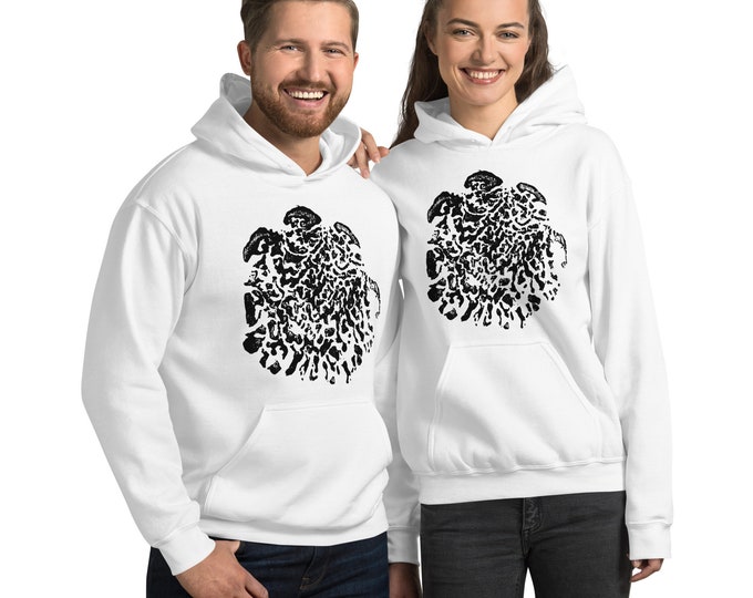 Black Elephant Footprint Unisex Hoodie