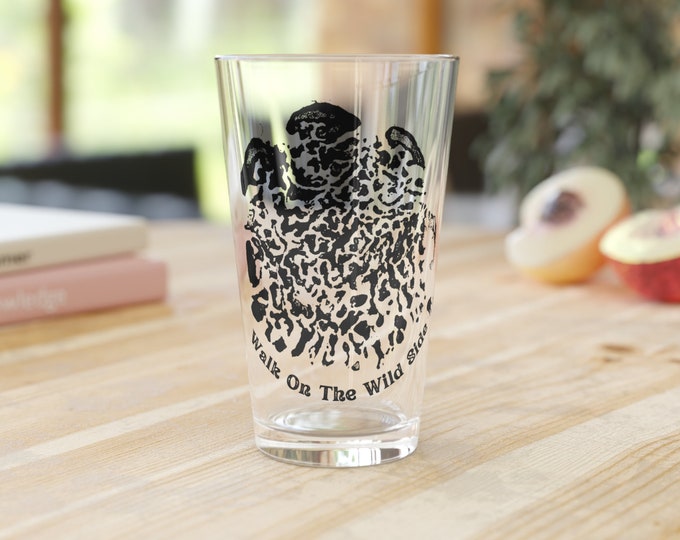 Walk On The Wild Side Elephant Footprint Pint Glass, Gift For Him, Elephant Lover, Wildlife Enthusiast, Unique Gift, 16oz Pint Beer Glass