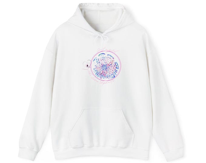 Just A Girl Who Loves Elephants Hoodie, Elephant Footprint in Bright Rainbow Colors, Heavy Blend Hooded Sweater, Hearts, Unique Gift For Her