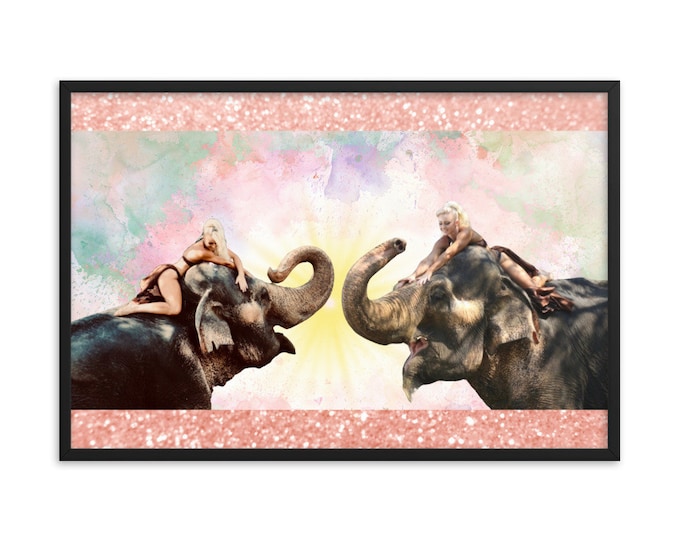 Elephant Girl Framed poster