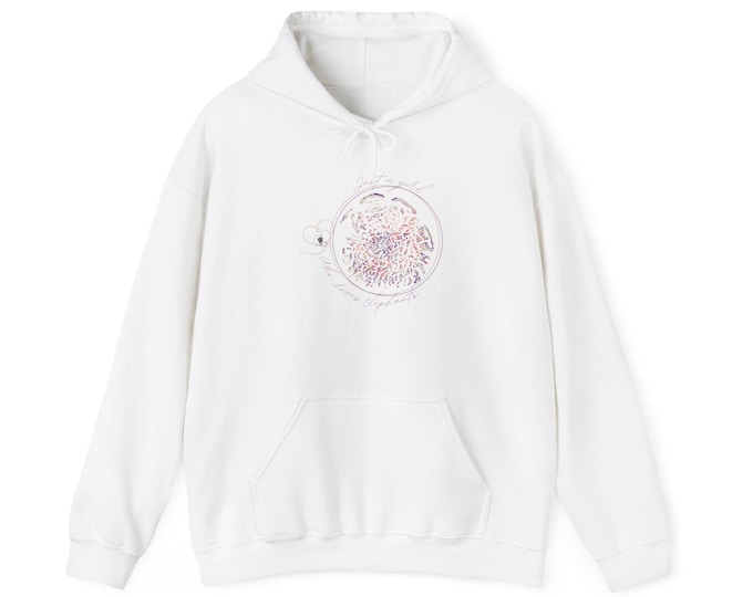 Just A Girl Who Loves Elephants Hoodie, Elephant Footprint Hooded Sweatshirt in Soft Muted Tones, Heart, Elephant Lover, Unique Gift For Her