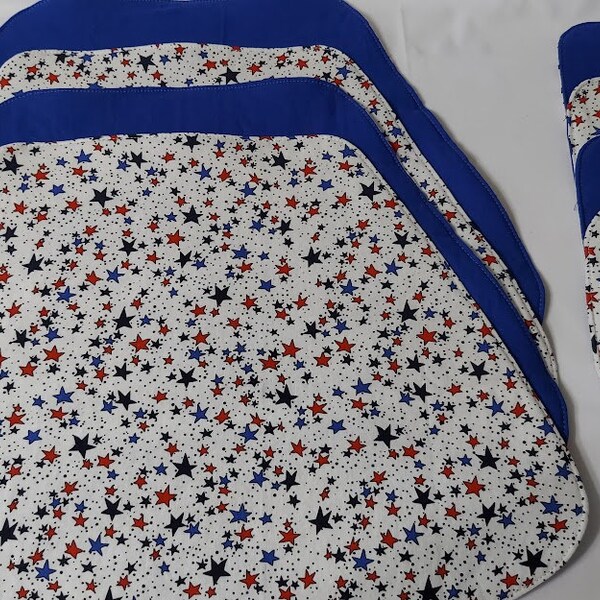 Red Wedge Placemats Etsy