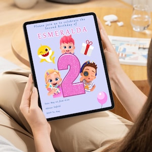 Custom Made “BebeFinn” Birthday Invite- Digital Birthday Party Invite, Editable BebeFinn Birthday Invitation