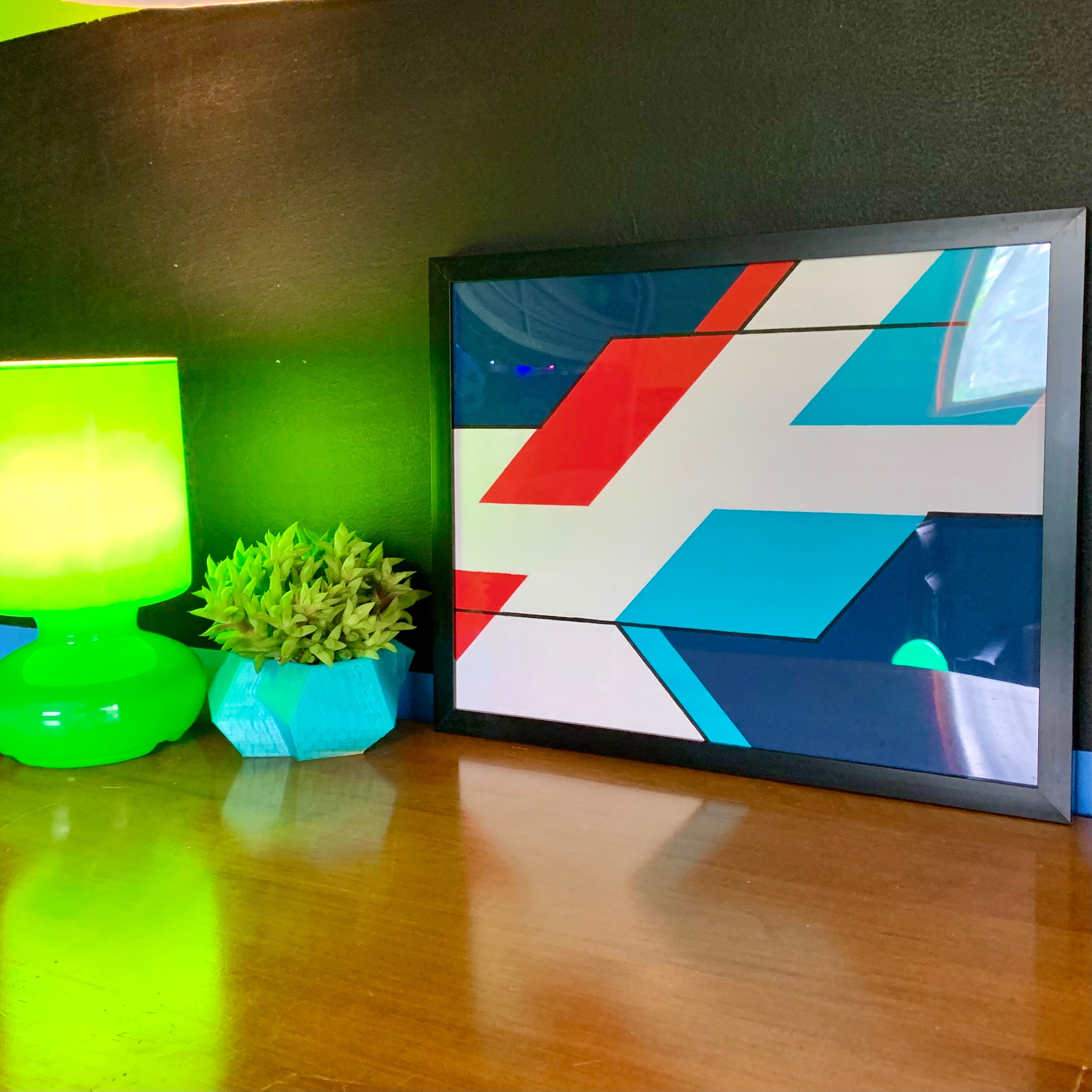 Abstract Geometric Acrylic Painting Etsy