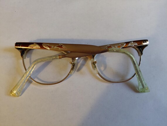 Vintage 12kt GF cat eye glasses - image 2