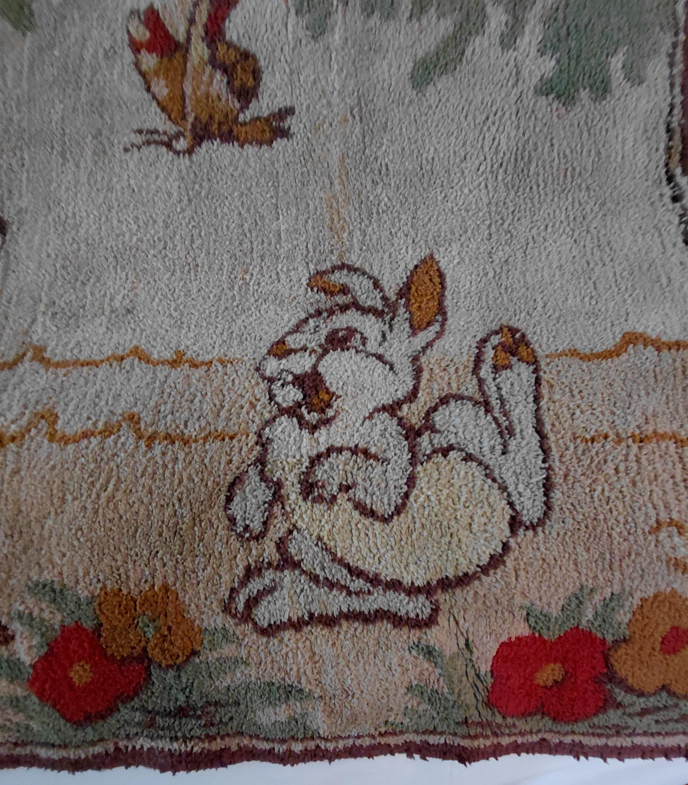 Thumper Rug Vintage Disney Bambi and Thumper Rug - Etsy