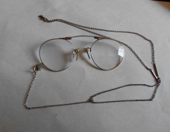 12kt white Gold Filled Pince Nez