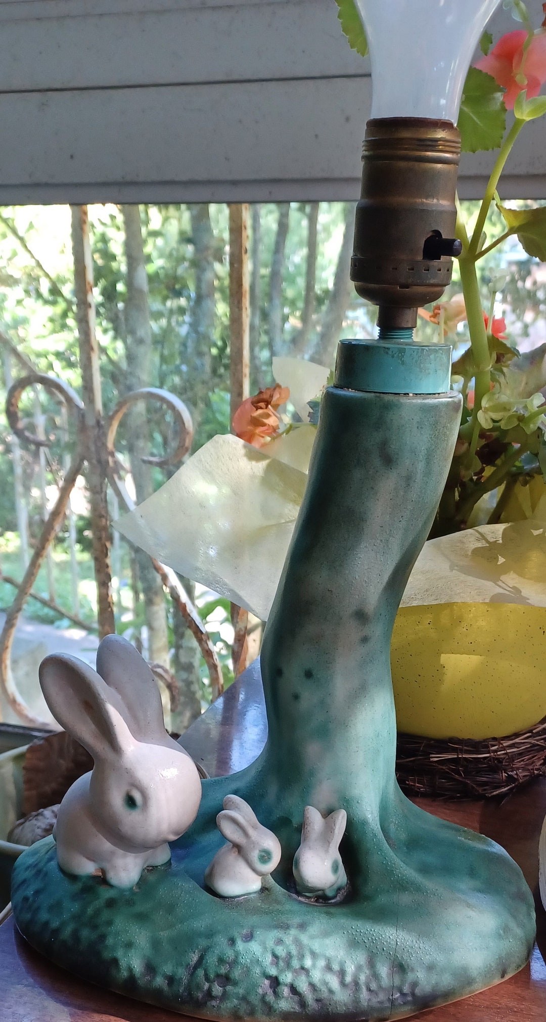 Rare Bourne Denby Pottery Bunny Lamp - Etsy