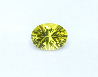 6cts Lemon Quartz Oval Concave Cut - Natural Yellow Quartz Fantastic Loose Gemstone for jewelry making - gemstone for ring