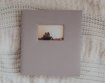 Large Photo Album with Window - 500 4x6 pockets - 13.75"x13.5" - TAUPE