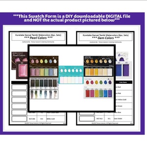 Swatch Form: Kuretake Gansai Tambi Watercolors (030pc.) - 6pc. Sets (Black & White Version)