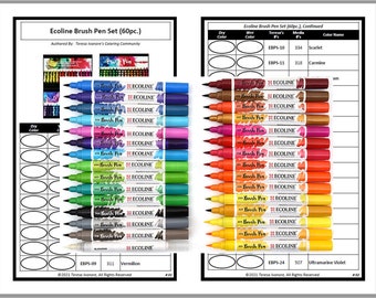 Form Chart For: Brush Pen Set 060pc. - Etsy