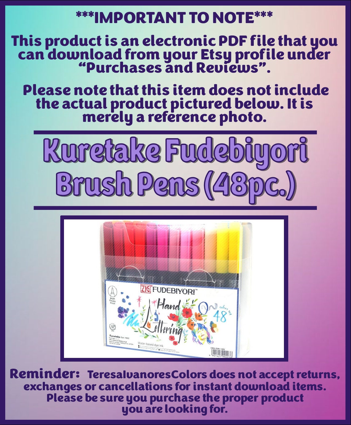 Swatch Form: Kuretake Fudebiyori Brush Pen 48pc. -  Canada