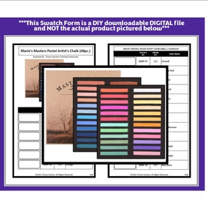 Formulário de amostra: Marie's Masters Pastel Artists Chalk (048pc.) (versão preto e branco)
