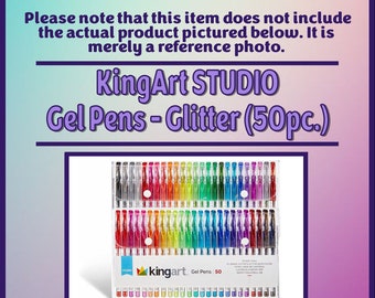 Swatch Form: Kingart® STUDIO Glitter Gel Pens 50pc. 