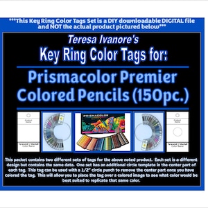 Key Ring Tags: Prismacolor Premier Colored Pencils (150pc.) - 2023 (Black & White Version)