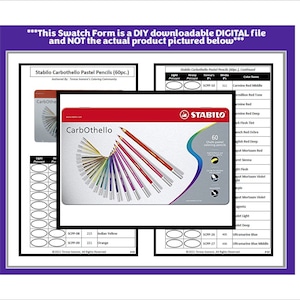 Swatch Form: STABILO® Carbothello Pastel Pencils (060pc.) (Black & White Version)