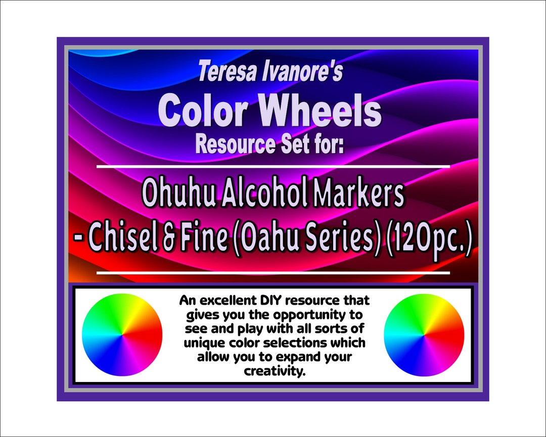 Ohuhu Alcohol Markers Chisel & Fine oahu Series 120 Color Wheel Set by  Teresa Ivanore 