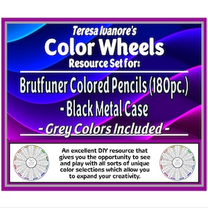Brutfuner Colored Pencils (180pc.) - (Greytones Included) - Color Wheel Set by Teresa Ivanore